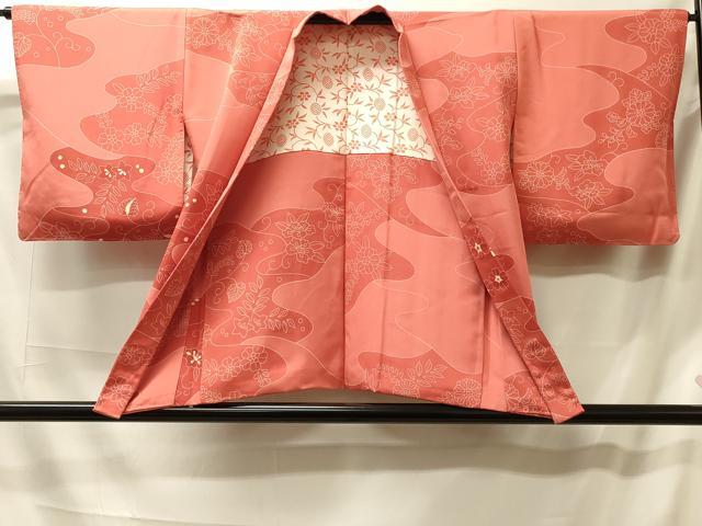 平和屋着物＃羽織 草花文 正絹 逸品 CABL2823in