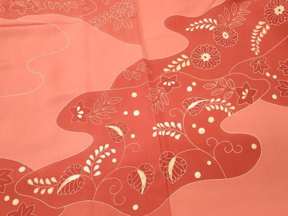 平和屋着物＃羽織 草花文 正絹 逸品 CABL2823in