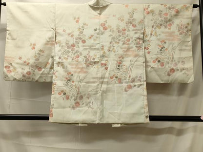 平和屋着物＃羽織　寿光織　草花文　金糸　正絹　逸品　CABL2826in