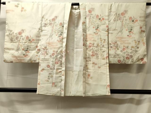 平和屋着物＃羽織　寿光織　草花文　金糸　正絹　逸品　CABL2826in