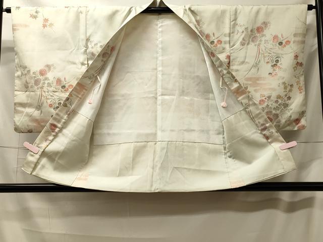 平和屋着物＃羽織　寿光織　草花文　金糸　正絹　逸品　CABL2826in