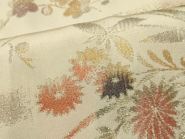 平和屋着物＃羽織　寿光織　草花文　金糸　正絹　逸品　CABL2826in