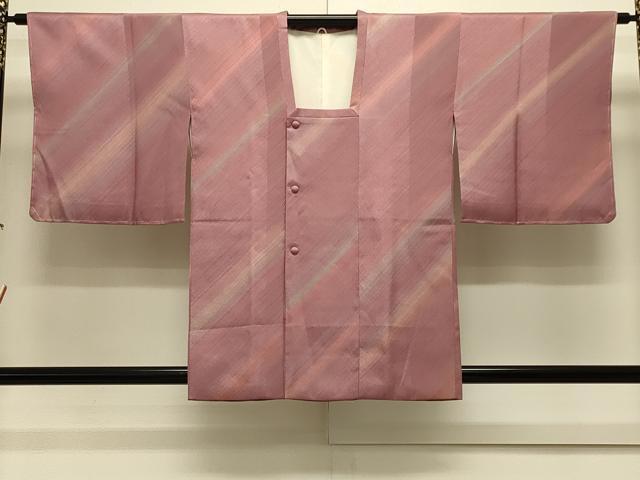 平和屋着物＃染色家 岩浅公展　道行コート　斜線文　暈し染め　さが美扱い　正絹　逸品　CABL2831in