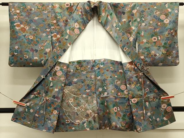 平和屋着物＃道中着　鳳凰花文　金彩　ロング丈　正絹　逸品　CABL2832in