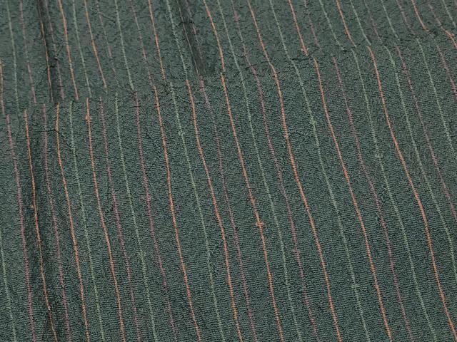 平和屋着物＃道行コート　縞　正絹　逸品　未使用　CABL2835in