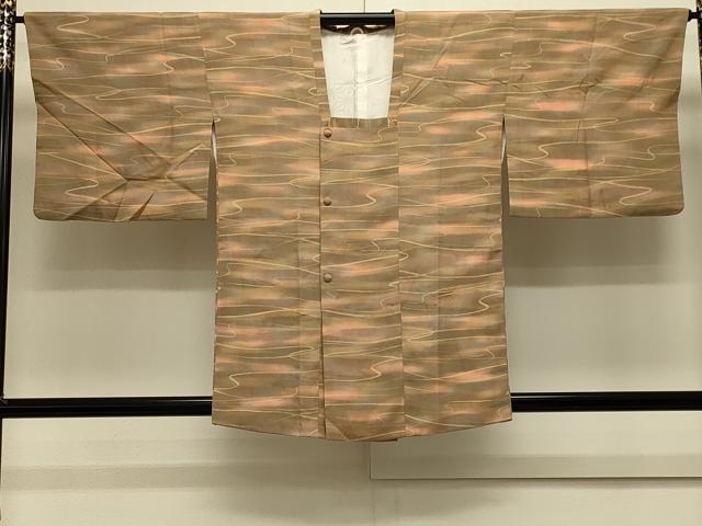 平和屋着物＃道行コート　霞文　暈し染め　正絹　逸品　CABL2838in