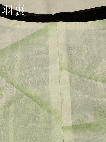 平和屋着物＃道行コート　ろうけつ染め　花間道　黒地　正絹　逸品　CABL2841in