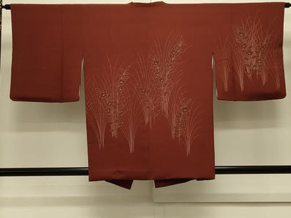 平和屋着物＃道行コート　草花文　正絹　逸品　CABL2845in