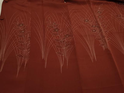 平和屋着物＃道行コート　草花文　正絹　逸品　CABL2845in