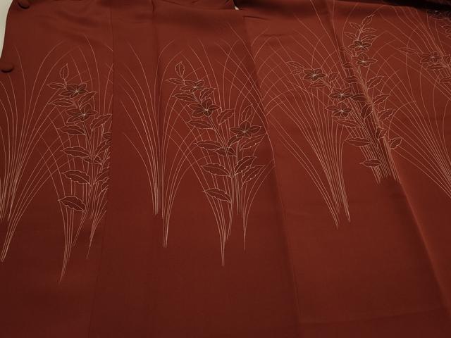 平和屋着物＃道行コート　草花文　正絹　逸品　CABL2845in