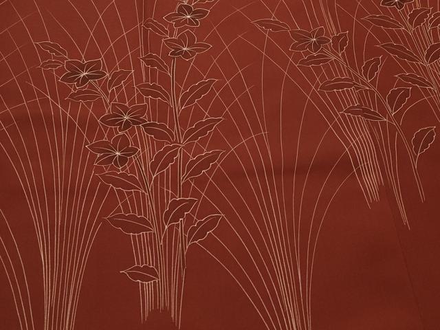 平和屋着物＃道行コート　草花文　正絹　逸品　CABL2845in