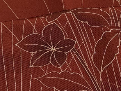 平和屋着物＃道行コート　草花文　正絹　逸品　CABL2845in