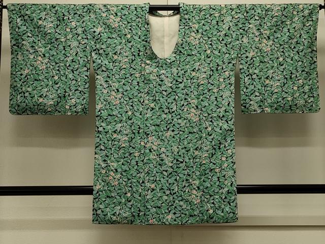 平和屋着物＃道行コート　草花文　ロング丈　正絹　逸品　未使用　CABL2850in