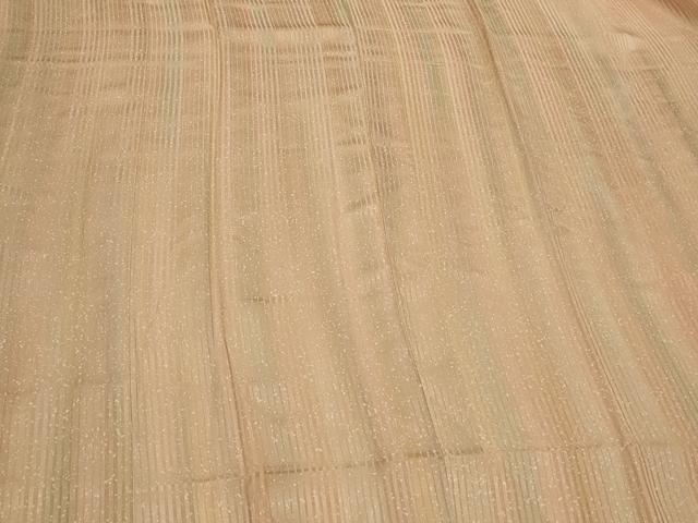 平和屋着物＃道行コート　単衣　縞　ロング丈　正絹　逸品　未使用　CABL2852in
