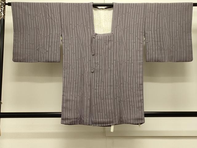 平和屋着物＃道行コート　変わり縞　正絹　逸品　CABL2853in