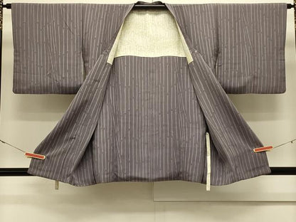 平和屋着物＃道行コート　変わり縞　正絹　逸品　CABL2853in