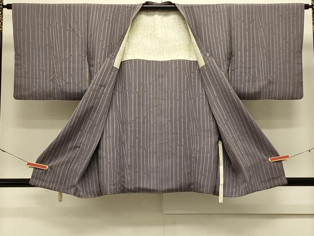 平和屋着物＃道行コート　変わり縞　正絹　逸品　CABL2853in