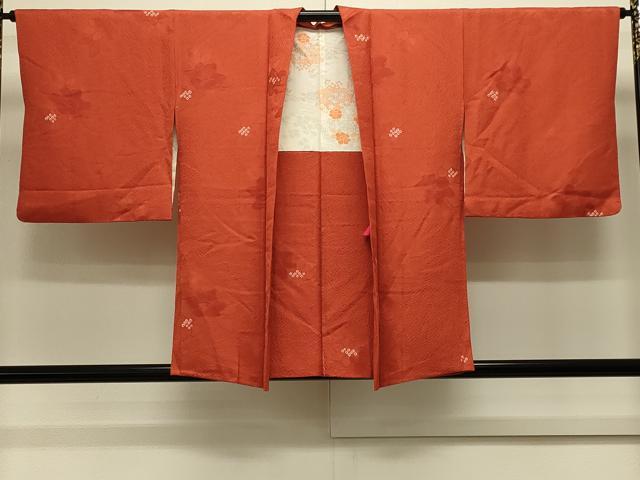 平和屋着物＃羽織　絞り　地紋起こし　草花文　正絹　逸品　CABL2857in