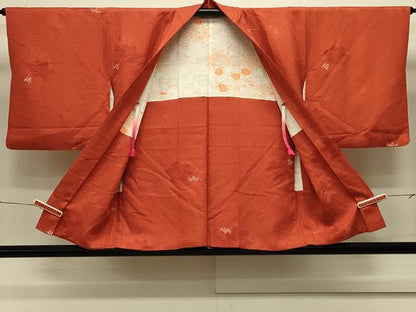 平和屋着物＃羽織　絞り　地紋起こし　草花文　正絹　逸品　CABL2857in