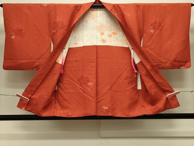 平和屋着物＃羽織　絞り　地紋起こし　草花文　正絹　逸品　CABL2857in