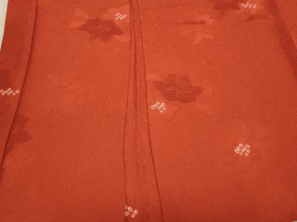 平和屋着物＃羽織　絞り　地紋起こし　草花文　正絹　逸品　CABL2857in