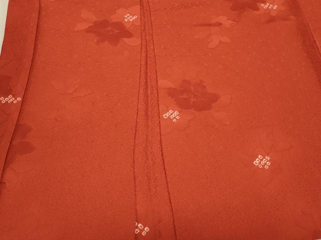 平和屋着物＃羽織　絞り　地紋起こし　草花文　正絹　逸品　CABL2857in
