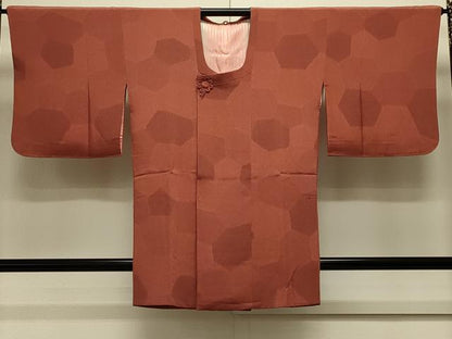 平和屋着物＃道行コート　変わり亀甲文　鬼しぼ縮緬　正絹　逸品　CABL2859in