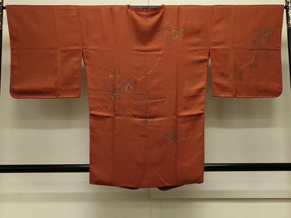 平和屋着物＃道行コート　ろうけつ染め　葡萄蔦の葉文　正絹　逸品　CABL2860in