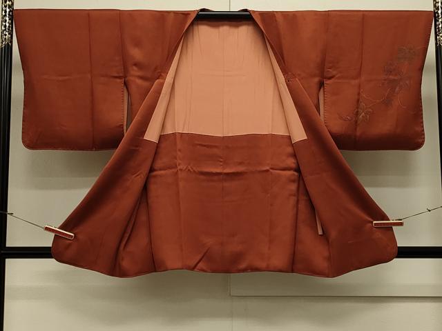 平和屋着物＃道行コート　ろうけつ染め　葡萄蔦の葉文　正絹　逸品　CABL2860in