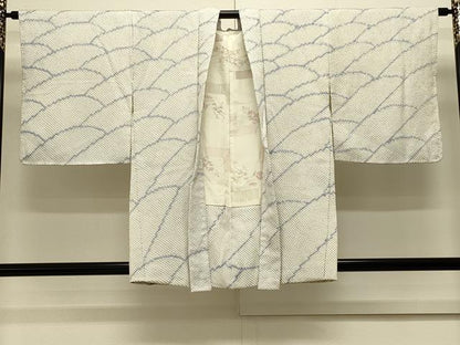 平和屋着物＃羽織 総絞り 立波文 正絹 逸品 CABL2862in