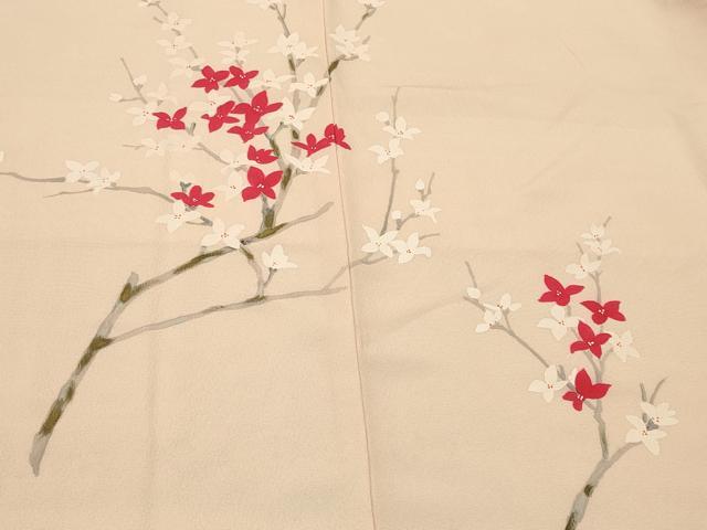 平和屋着物＃羽織 枝花文 正絹 逸品 未使用 CABL2863in