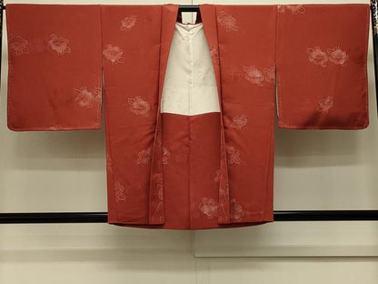平和屋着物＃羽織 地紋起こし 草花文 正絹 逸品 未使用 CABL2867in