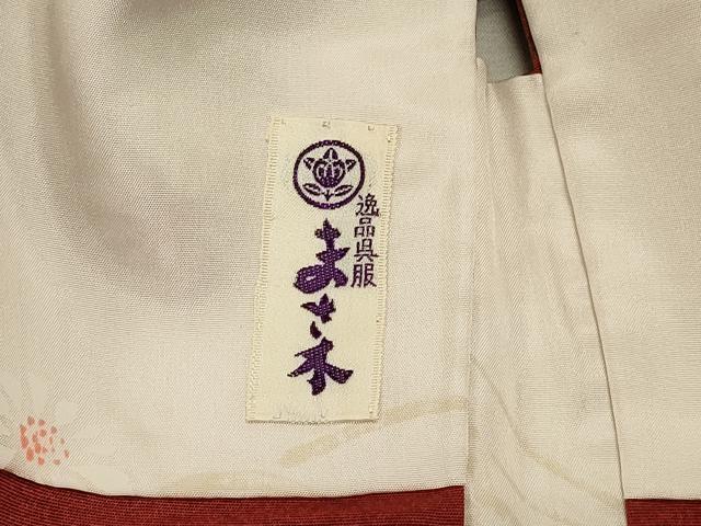 平和屋着物＃羽織 地紋起こし 草花文 正絹 逸品 未使用 CABL2867in