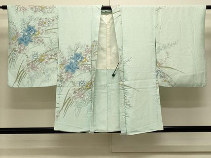 平和屋着物＃羽織 刺繍 草花文 金糸 正絹 逸品 CABL2868in