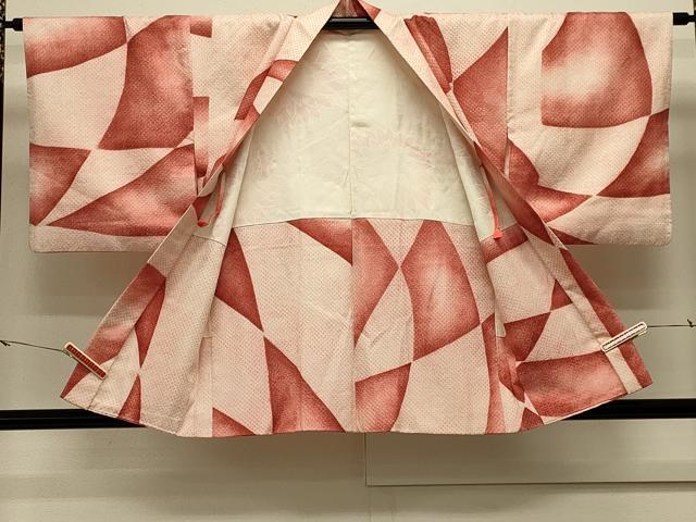 平和屋着物＃羽織　総絞り　抽象文様　暈し染め　正絹　逸品　CABL2869in