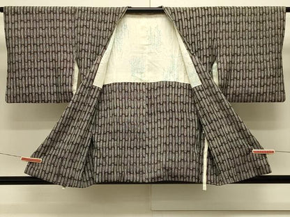 平和屋着物＃道行コート　抽象文様　正絹　逸品　CABL2872in