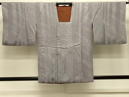 平和屋着物＃道行コート　リバーシブル　間道地紋　暈し染め　正絹　逸品　CABL2874in