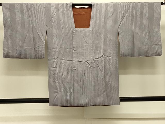 平和屋着物＃道行コート　リバーシブル　間道地紋　暈し染め　正絹　逸品　CABL2874in