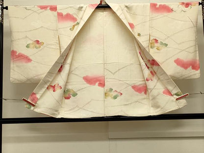 平和屋着物＃羽織 地紋起こし 雲取り文 暈し染め 正絹 逸品 CABL2878in
