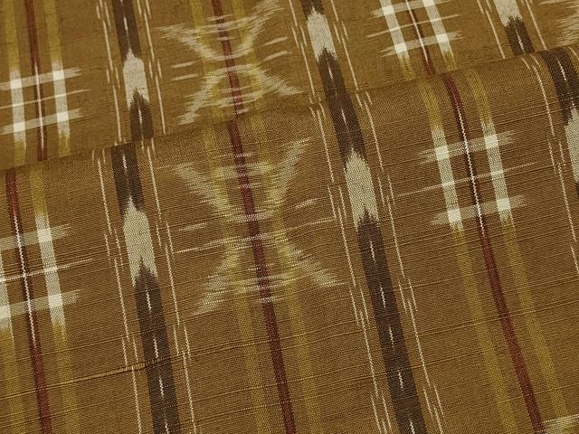 平和屋着物＃道行コート　紬地　絣文様　正絹　逸品　CABL2879in