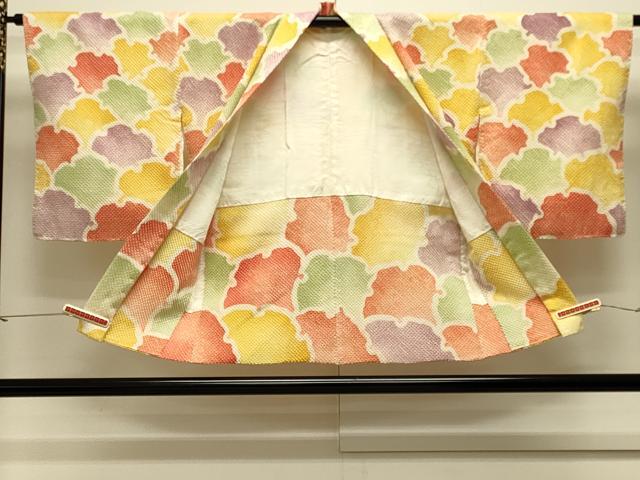 平和屋着物＃名門 藤娘きぬたや・総絞り 羽織 雪輪重ね文 正絹 逸品 未使用 CABL2882in