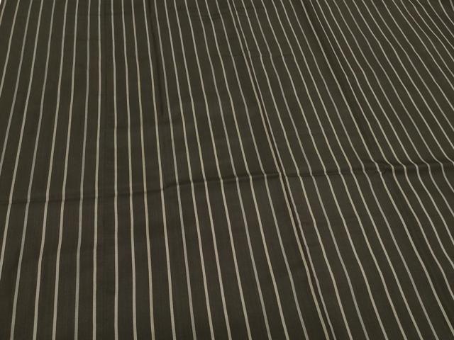平和屋着物＃本場縞大島紬　道行コート　縞　ロング丈　正絹　逸品　CABL2883in