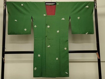 平和屋着物＃中国三大刺繍　相良刺繍　総刺繍　道行コート　宝尽くし草花文　ロング丈　正絹　逸品　CABL2884in