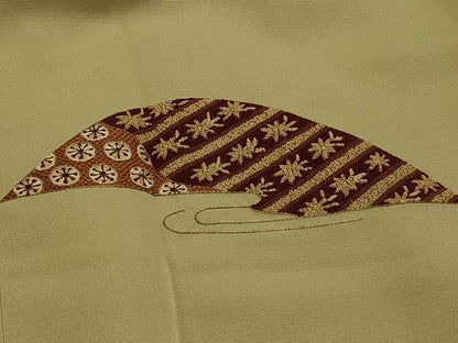 平和屋着物＃中国三大刺繍　相良刺繍　総刺繍　道行コート　遠山吉祥文　金糸　ロング丈　正絹　逸品　CABL2885in