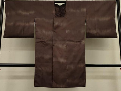 平和屋着物＃道行コート　袷　リバーシブル　牡丹唐草紋紗　ロング丈　正絹　逸品　CABL2887in