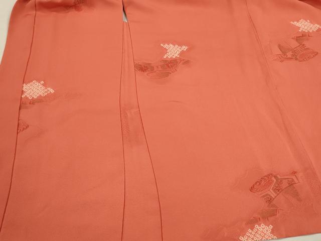 平和屋着物＃羽織 絞り 地紋起こし 片輪車流水花文 正絹 逸品 CABL2888in