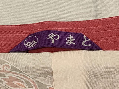 平和屋着物＃道行コート　地紋起こし　草花文　暈し染め　金彩　やまと誂製　正絹　逸品　未使用　CABL2889in