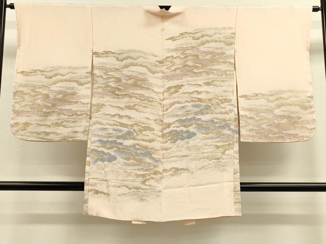 平和屋着物＃羽織 寿光織 雲重ね文 金糸 正絹 逸品 CABL2892in