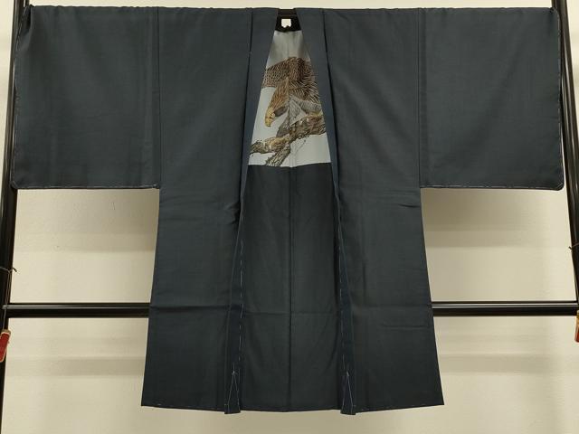 平和屋着物＃男性　長羽織　紬地　100亀甲　総詰め　キングサイズ　正絹　逸品　未使用　CABL2893in