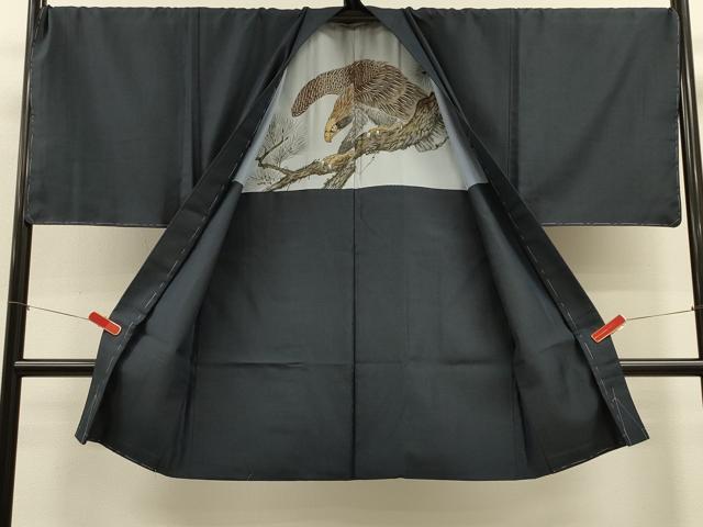 平和屋着物＃男性　長羽織　紬地　100亀甲　総詰め　キングサイズ　正絹　逸品　未使用　CABL2893in